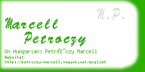 marcell petroczy business card